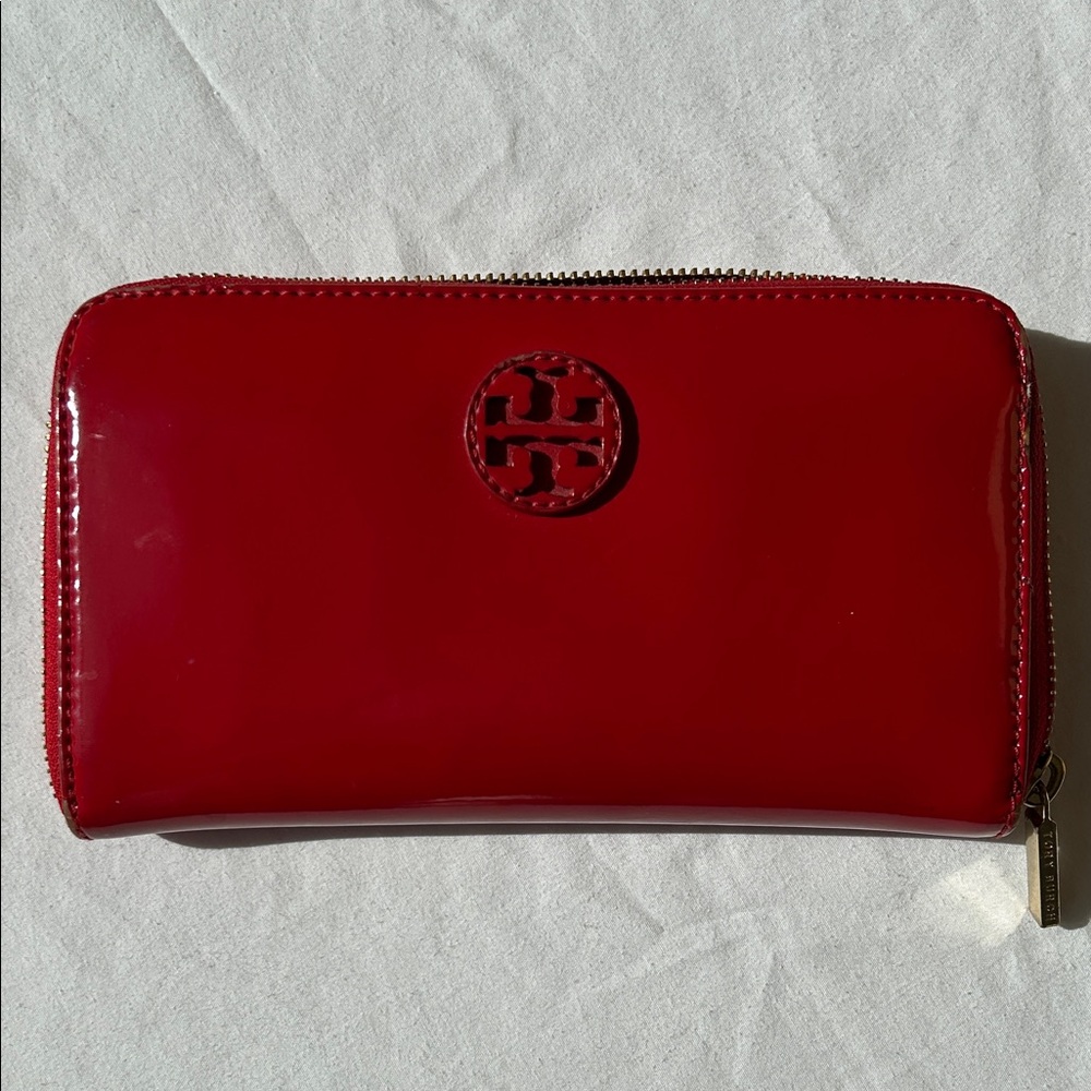 Tory Burch Red Patent Wallet